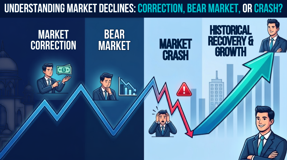 Market Correction vs Bear Market vs Crash: What Should Investors Do?